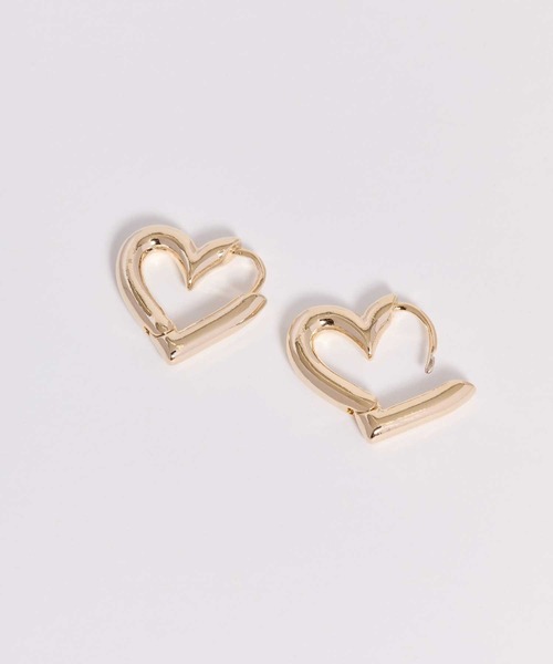 NOELA（ノエラ）の「ハートフープピアス（ピアス（両耳用）・レディース・シルバー/ゴールド・フリー）」の7枚目の写真