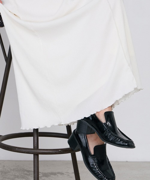 forksy.(フォルクシー)の「【forksy.】<エブリデイシリーズ> 楊柳 メロー ギャザー フレアスカート / UVカット <セットアップ対応>(スカート・レディース・アイボリー/ブラック/ブラウン/ダークグレー・L/M)」の11枚目の写真