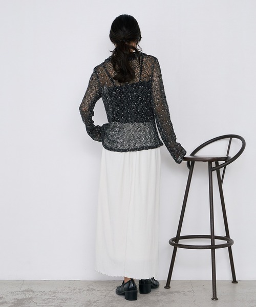 forksy.(フォルクシー)の「【forksy.】<エブリデイシリーズ> 楊柳 メロー ギャザー フレアスカート / UVカット <セットアップ対応>(スカート・レディース・アイボリー/ブラック/ブラウン/ダークグレー・L/M)」の14枚目の写真