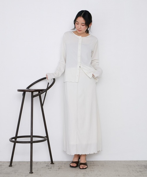 forksy.(フォルクシー)の「【forksy.】<エブリデイシリーズ> 楊柳 メロー ギャザー フレアスカート / UVカット <セットアップ対応>(スカート・レディース・アイボリー/ブラック/ブラウン/ダークグレー・L/M)」の17枚目の写真