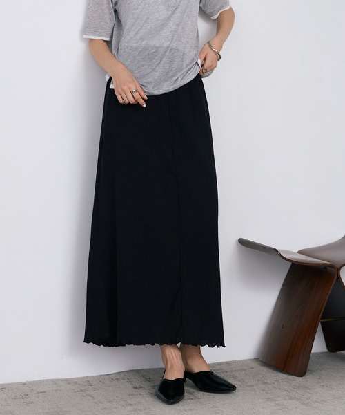 forksy.(フォルクシー)の「【forksy.】<エブリデイシリーズ> 楊柳 メロー ギャザー フレアスカート / UVカット <セットアップ対応>(スカート・レディース・アイボリー/ブラック/ブラウン/ダークグレー・L/M)」の21枚目の写真