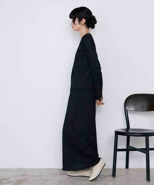 forksy.(フォルクシー)の「【forksy.】<エブリデイシリーズ> 楊柳 メロー ギャザー フレアスカート / UVカット <セットアップ対応>(スカート・レディース・アイボリー/ブラック/ブラウン/ダークグレー・L/M)」の21枚目の写真