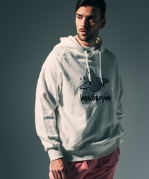 1PIU1UGUALE3 RELAX × Mark Gonzales(ウノピゥウノウグァーレトレ リラックス)グラデーション ラインストーンフーディー