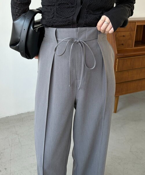 CAPRICIEUX LE'MAGE（カプリシューレマージュ）の「【低身長サイズあり】ピンタックリボンパンツ（その他パンツ・レディース・ブラック/グレー/ホワイト系その他/ベージュ・36/38/PS）」の22枚目の写真