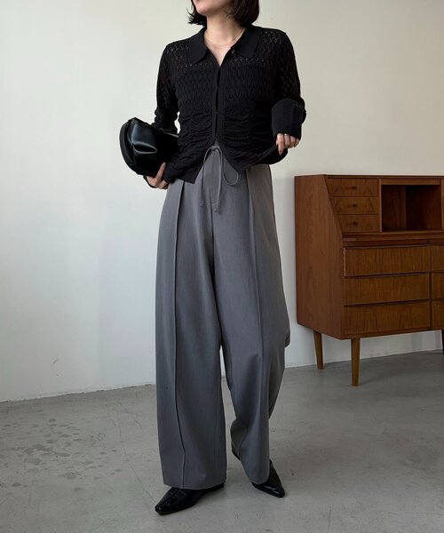 CAPRICIEUX LE'MAGE（カプリシューレマージュ）の「【低身長サイズあり】ピンタックリボンパンツ（その他パンツ・レディース・ブラック/グレー/ホワイト系その他/ベージュ・36/38/PS）」の21枚目の写真