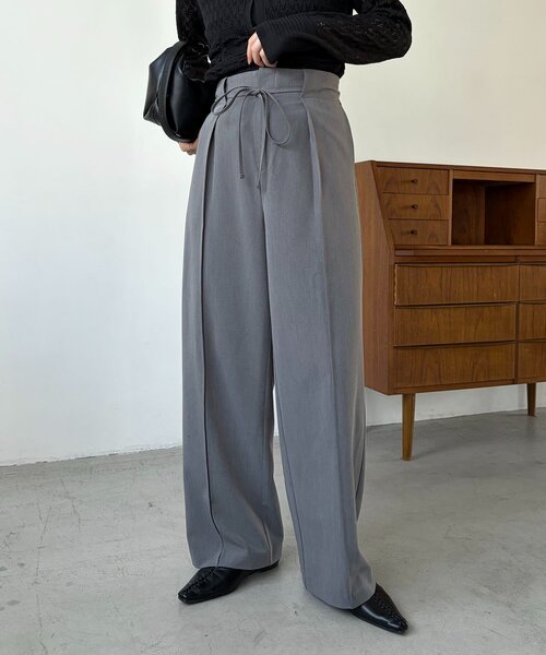 CAPRICIEUX LE'MAGE（カプリシューレマージュ）の「【低身長サイズあり】ピンタックリボンパンツ（その他パンツ・レディース・ブラック/グレー/ホワイト系その他/ベージュ・36/38/PS）」の20枚目の写真