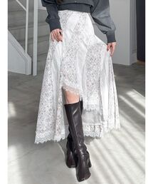 MERCURYDUO | フラワー×レースフィットマーメイドスカート(スカート)