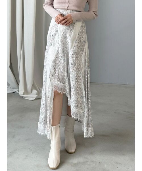 MERCURYDUO(マーキュリーデュオ)の「フラワー×レースフィットマーメイドスカート(スカート・レディース・ピンク/ミント・MEDIUM/SMALL)」の13枚目の写真