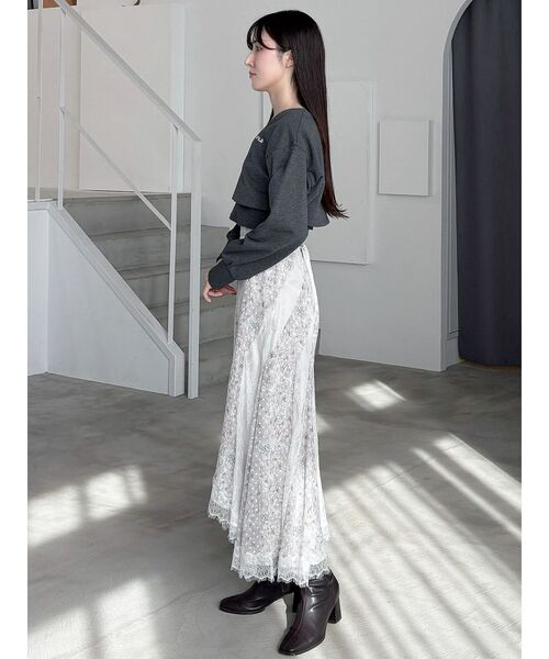 MERCURYDUO(マーキュリーデュオ)の「フラワー×レースフィットマーメイドスカート(スカート・レディース・ピンク/ミント・MEDIUM/SMALL)」の10枚目の写真