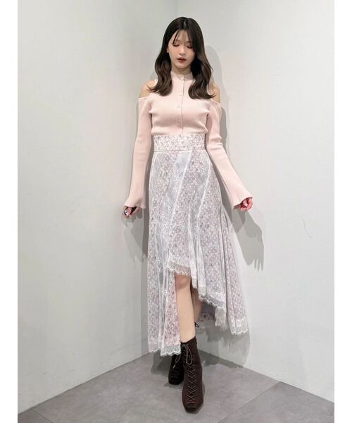 MERCURYDUO(マーキュリーデュオ)の「フラワー×レースフィットマーメイドスカート(スカート・レディース・ピンク/ミント・MEDIUM/SMALL)」の21枚目の写真