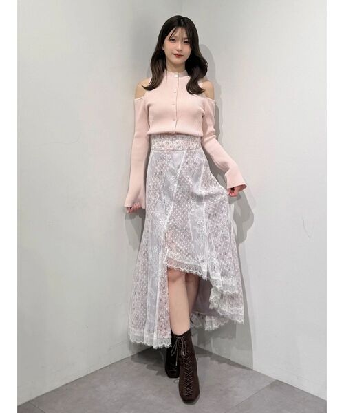 MERCURYDUO(マーキュリーデュオ)の「フラワー×レースフィットマーメイドスカート(スカート・レディース・ピンク/ミント・MEDIUM/SMALL)」の20枚目の写真