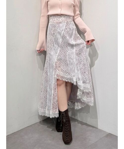 MERCURYDUO(マーキュリーデュオ)の「フラワー×レースフィットマーメイドスカート(スカート・レディース・ピンク/ミント・MEDIUM/SMALL)」の17枚目の写真