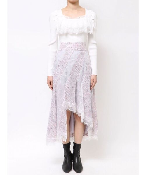 MERCURYDUO(マーキュリーデュオ)の「フラワー×レースフィットマーメイドスカート(スカート・レディース・ピンク/ミント・MEDIUM/SMALL)」の22枚目の写真