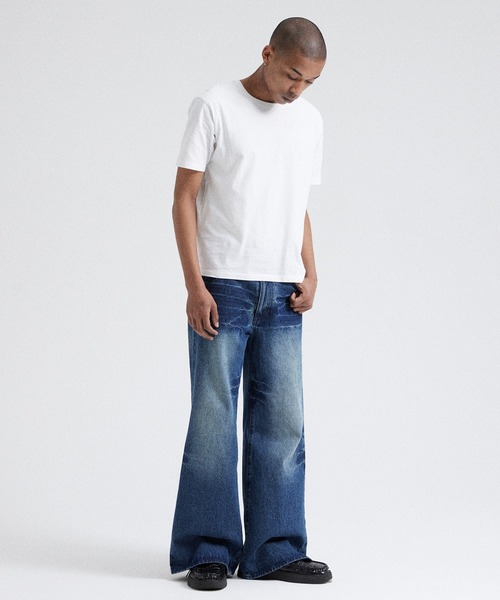 Parts Lab.（パーツラボ）の「【Parts Lab.】Vintage Washed Flare Denim Pants / ヴィンテージウォッシュフレアデニムパンツ（デニムパンツ・メンズ・ライトブルー/ブルー・L/M/S）」の3枚目の写真