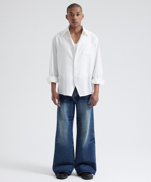 Parts Lab.（パーツラボ）の「【Parts Lab.】Vintage Washed Flare Denim Pants / ヴィンテージウォッシュフレアデニムパンツ（デニムパンツ・メンズ・ライトブルー/ブルー・L/M/S）」の8枚目の写真