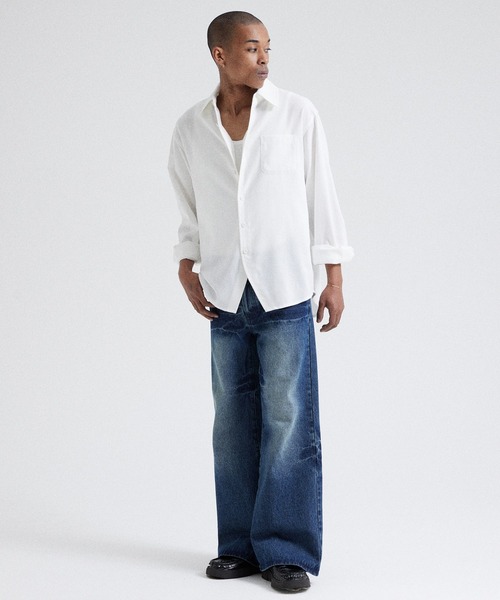 Parts Lab.（パーツラボ）の「【Parts Lab.】Vintage Washed Flare Denim Pants / ヴィンテージウォッシュフレアデニムパンツ（デニムパンツ・メンズ・ライトブルー/ブルー・L/M/S）」の10枚目の写真