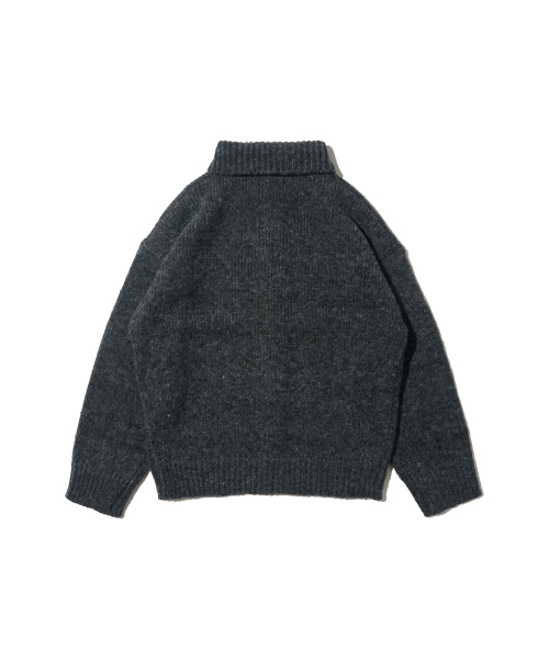 OTHERFITS(アザーフィッツ)の「オーバーサイズハイネックニットカーディガン(チャコール)(カーディガン/ボレロ・メンズ・その他・FREE)」の3枚目の写真