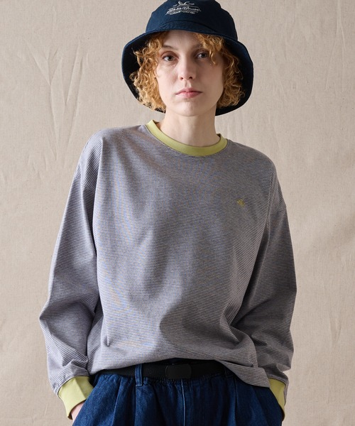 Eddie Bauer（エディーバウアー）の「アソート ボーダー＆プレーン 長袖Tシャツ（Tシャツ/カットソー・レディース・アイボリー/ライトブルー/グレー・M/S/L/XL）」の3枚目の写真