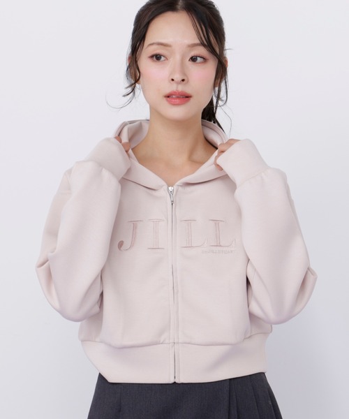 JILL by JILL STUART(ジルバイジルスチュアート)の「ビッグロゴパーカー(パーカー・レディース・ピンク/ホワイト/チャコールグレー/グレー・FREE)」の4枚目の写真