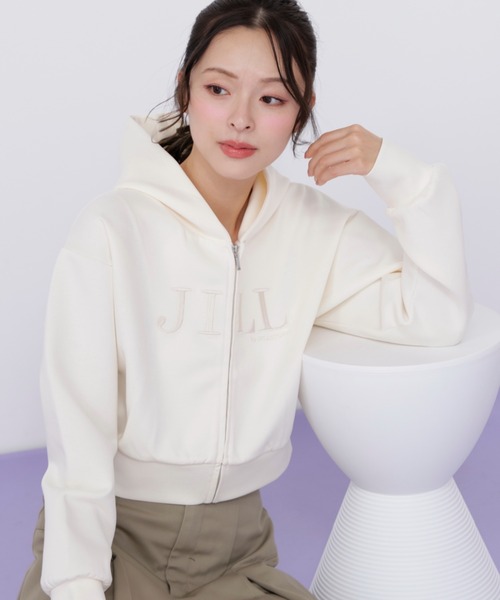 JILL by JILL STUART(ジルバイジルスチュアート)の「ビッグロゴパーカー(パーカー・レディース・ピンク/ホワイト/チャコールグレー/グレー・FREE)」の5枚目の写真