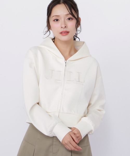 JILL by JILL STUART(ジルバイジルスチュアート)の「ビッグロゴパーカー(パーカー・レディース・ピンク/ホワイト/チャコールグレー/グレー・FREE)」の7枚目の写真
