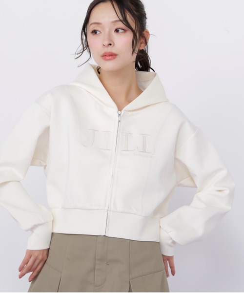 JILL by JILL STUART(ジルバイジルスチュアート)の「ビッグロゴパーカー(パーカー・レディース・ピンク/ホワイト/チャコールグレー/グレー・FREE)」の8枚目の写真