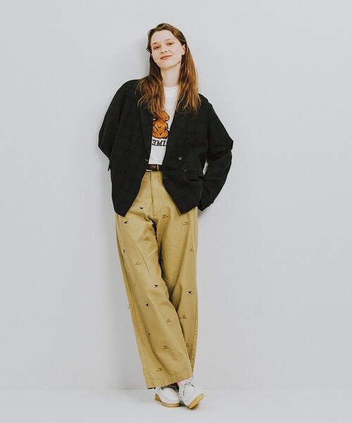 BEAMS BOY（ビームスボーイ）の「ボーイ ドッグ Tシャツ（Tシャツ/カットソー・レディース・オレンジ/オフホワイト・1/0/2）」の3枚目の写真