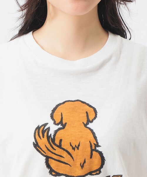 BEAMS BOY（ビームスボーイ）の「ボーイ ドッグ Tシャツ（Tシャツ/カットソー・レディース・オレンジ/オフホワイト・1/0/2）」の11枚目の写真