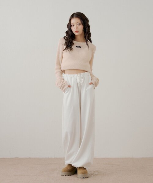 Chico（チコ）の「サイドレーススウェットパンツ（その他パンツ・レディース・アイボリー/ピンク/グレー/オートミール・FREE）」の5枚目の写真
