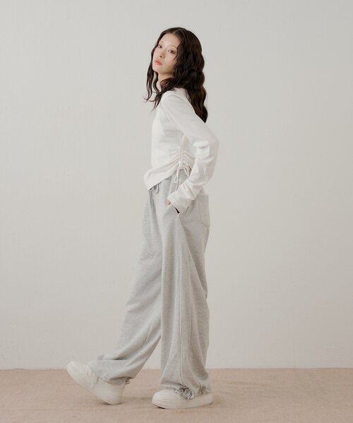 Chico（チコ）の「サイドレーススウェットパンツ（その他パンツ・レディース・アイボリー/ピンク/グレー/オートミール・FREE）」の11枚目の写真