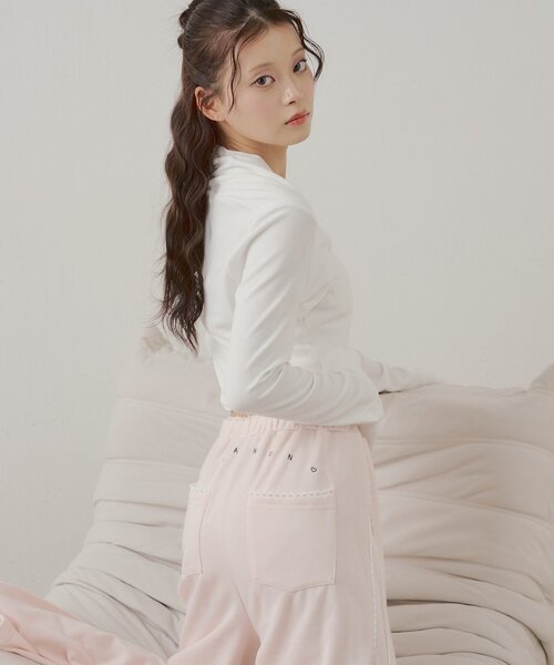 Chico（チコ）の「サイドレーススウェットパンツ（その他パンツ・レディース・アイボリー/ピンク/グレー/オートミール・FREE）」の12枚目の写真