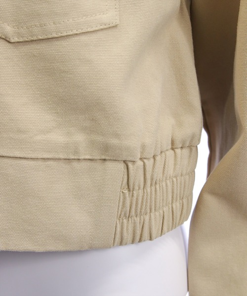 clear（クリア）の「レザー切替キャンバスジャケット［大人 カジュアル ］（その他アウター・レディース・ベージュ/アイボリー・F）」の15枚目の写真