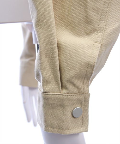 clear（クリア）の「レザー切替キャンバスジャケット［大人 カジュアル ］（その他アウター・レディース・ベージュ/アイボリー・F）」の16枚目の写真