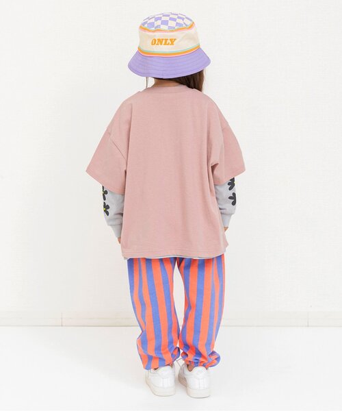 BREEZE（ブリーズ）の「2Pセット レイヤードTシャツ_ジュニア対応（Tシャツ/カットソー・キッズ・グリーン/レッド/ブラウン/ネイビー/オフホワイト/グレー・150/110/90/130/120/140/100）」の8枚目の写真