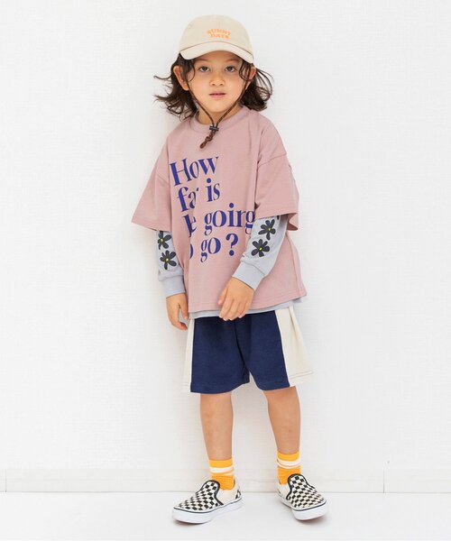 BREEZE（ブリーズ）の「2Pセット レイヤードTシャツ_ジュニア対応（Tシャツ/カットソー・キッズ・グリーン/レッド/ブラウン/ネイビー/オフホワイト/グレー・150/110/90/130/120/140/100）」の10枚目の写真