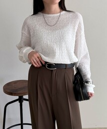 fredy emue | ラウンドヘムカットブラウス(Tシャツ/カットソー)