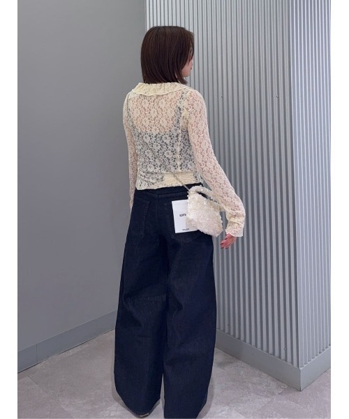MOUSSY(マウジー)の「【26年SS新作】LACE RUFFLE トップス(シャツ/ブラウス・レディース・オフホワイト/ライトイエロー/ブルー/ブラック・FREE)」の19枚目の写真