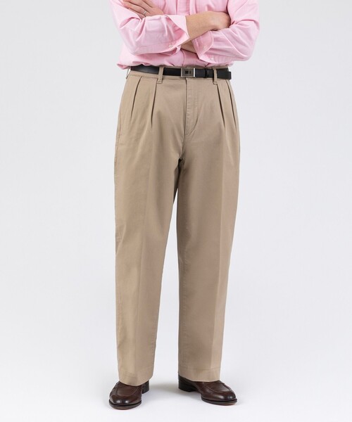 SHIPS（シップス）の「【SHIPS別注】YCHAI: チノ ワイド トラウザーズ（チノパンツ・メンズ・ベージュ・30 inch/32inch/31inch）」の2枚目の写真