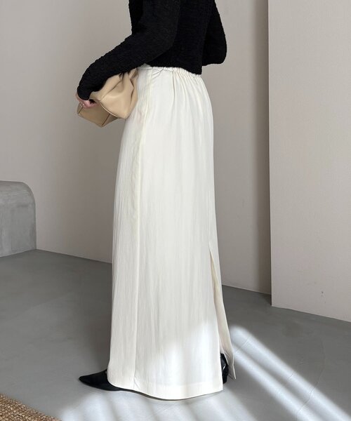 CAPRICIEUX LE'MAGE（カプリシューレマージュ）の「【mana企画】ドロストマキシスカート（スカート・レディース・ブラック/ホワイト系その他・PS/38/36）」の15枚目の写真