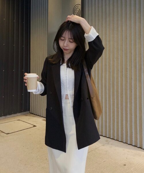 CAPRICIEUX LE'MAGE（カプリシューレマージュ）の「【mana企画】ドロストマキシスカート（スカート・レディース・ブラック/ホワイト系その他・PS/38/36）」の17枚目の写真