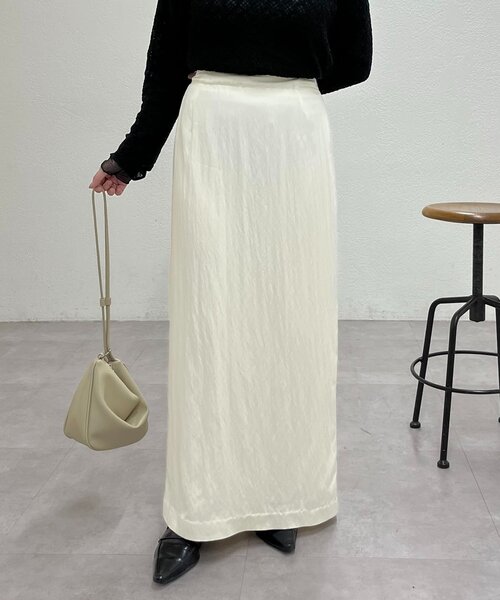 CAPRICIEUX LE'MAGE（カプリシューレマージュ）の「【mana企画】ドロストマキシスカート（スカート・レディース・ブラック/ホワイト系その他・PS/38/36）」の19枚目の写真