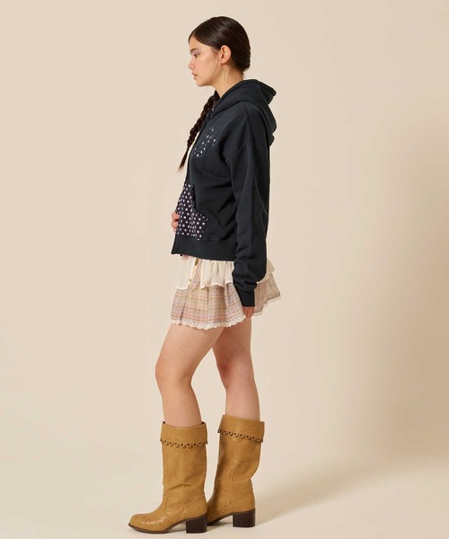 TINA：JOJUN（ティーナジョジュン）の「フロントジップ スタープリント パーカー TINA：JOJUN（パーカー・レディース・アイボリー/ネイビー・M）」の20枚目の写真