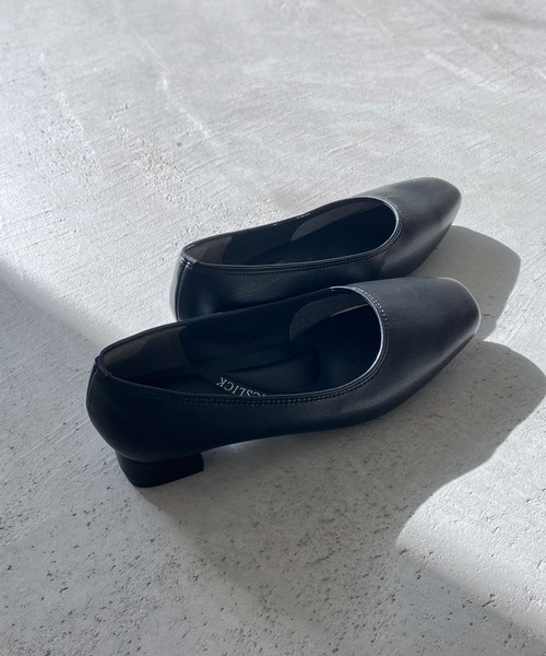 enchanted（エンチャンテッド）の「CHICSLICK 晴雨兼用3Dインソールスクエアトゥ2.5cmパンプス（パンプス・レディース・ブラック・22.5/25/24.5/24/23.5/23）」の5枚目の写真