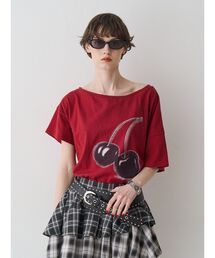 jouetie | チェリーワンショルルーズTシャツ(Tシャツ/カットソー)