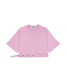 MSGM（エムエスジーエム）の「ストリングディテール クロップドTシャツ（Tシャツ/カットソー）」