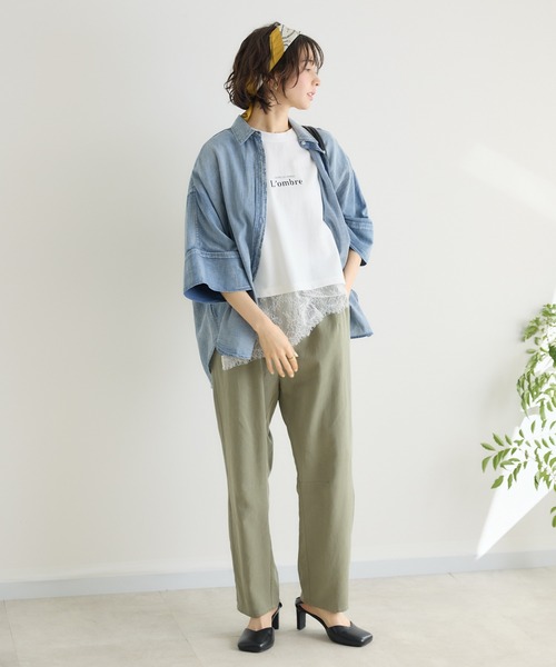 KATHARINE ROSS(キャサリンロス)の「【KATHARINE ROSS】シアーデニムドルマンシャツ(シャツ/ブラウス・レディース・ネイビー/ライトブルー・FREE)」の10枚目の写真