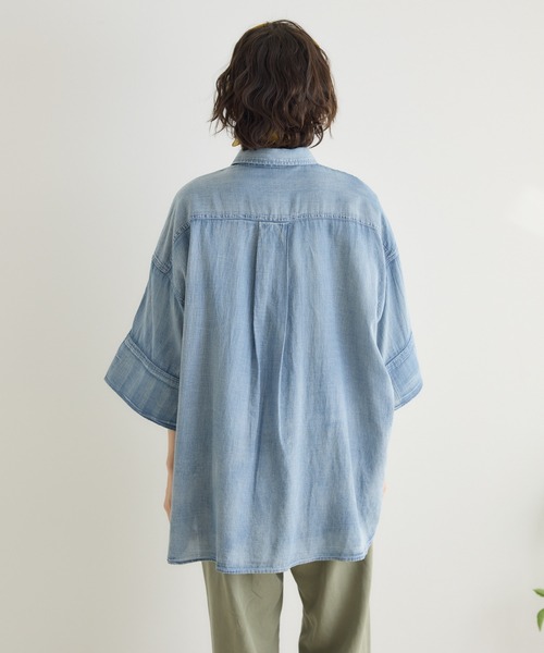 KATHARINE ROSS(キャサリンロス)の「【KATHARINE ROSS】シアーデニムドルマンシャツ(シャツ/ブラウス・レディース・ネイビー/ライトブルー・FREE)」の17枚目の写真