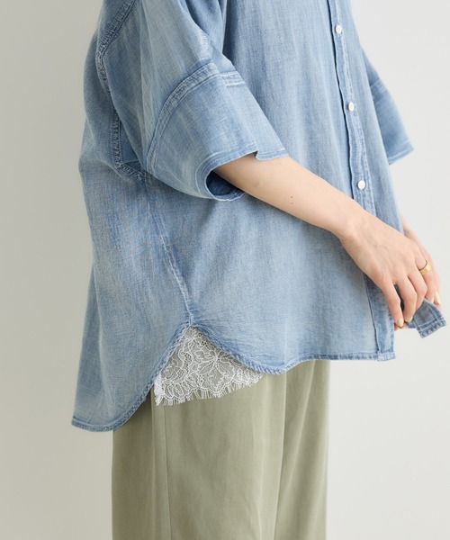 KATHARINE ROSS(キャサリンロス)の「【KATHARINE ROSS】シアーデニムドルマンシャツ(シャツ/ブラウス・レディース・ネイビー/ライトブルー・FREE)」の22枚目の写真