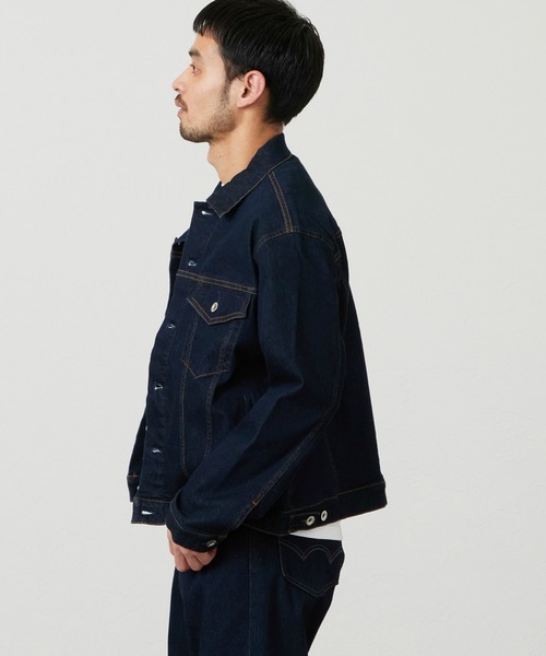 EDWIN(エドウィン)の「EDWIN エドウィン ジャージーズ デニムジャケット Gジャン ストレッチ セットアップ(デニムジャケット・メンズ・ブルー/インディゴブルー/ダークインディゴブルー・SMALL/MEDIUM/LARGE/X-LARGE)」の5枚目の写真