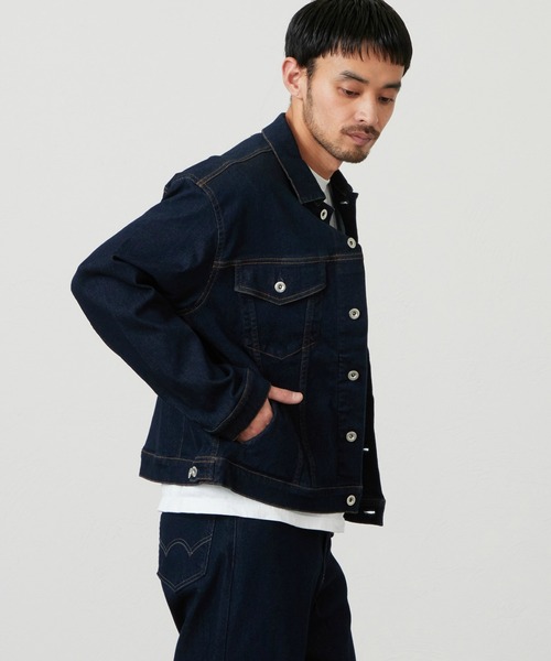 EDWIN(エドウィン)の「EDWIN エドウィン ジャージーズ デニムジャケット Gジャン ストレッチ セットアップ(デニムジャケット・メンズ・ブルー/インディゴブルー/ダークインディゴブルー・SMALL/MEDIUM/LARGE/X-LARGE)」の6枚目の写真